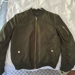 Green bomber jacket